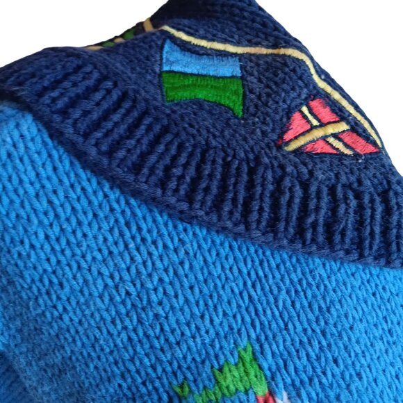 Large Women's Sweater Vintage The Eagles Eye Nautical Sailboat 1990's - Picture 8 of 8